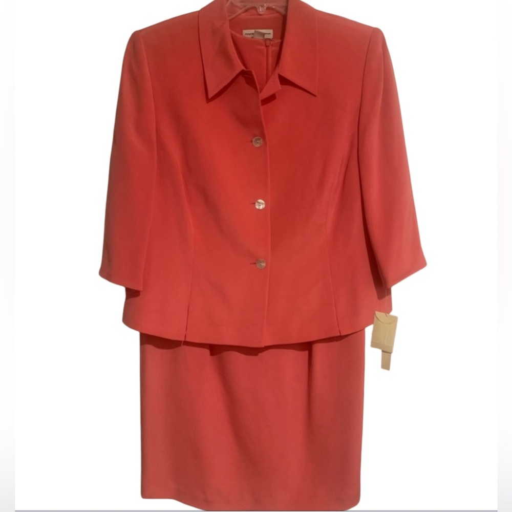 Silk 2 Piece Dress and Jacket 14W Lined Amanda Smith